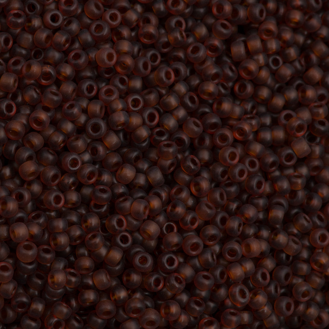 Miyuki Round Seed Bead 11/0 Transparent Semi Matte Dark Topaz 22g Tube (2400SF)