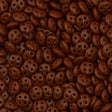 CzechMates 6mm Four Hole QuadraLentil Opaque Brown Beads 15g (13600)