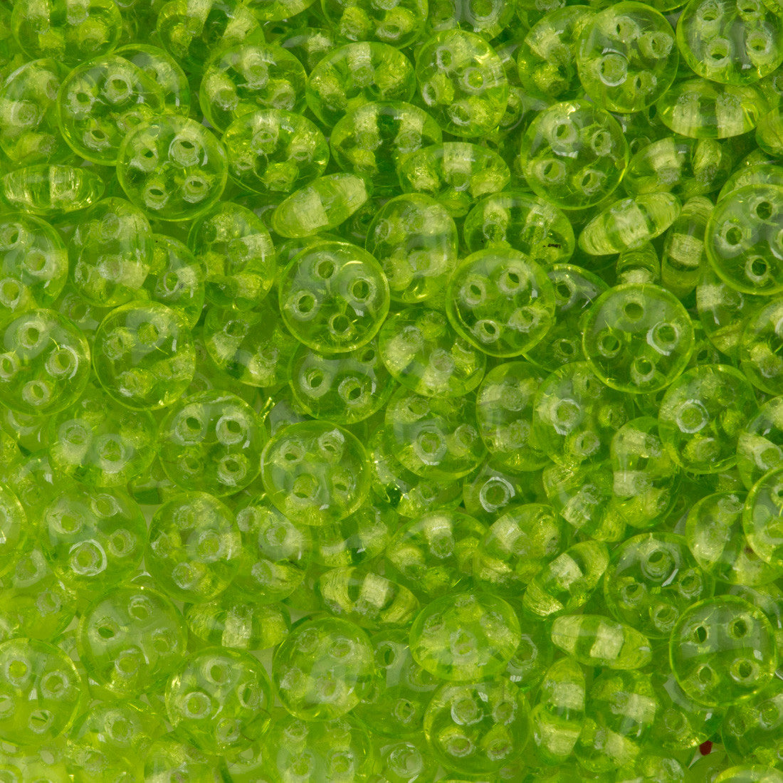 CzechMates 6mm Four Hole QuadraLentil Olivine Beads 15g (50230)