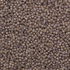 50g Toho Round Seed Bead 11/0 Opaque Taupe Cocoa Marbled (1203)