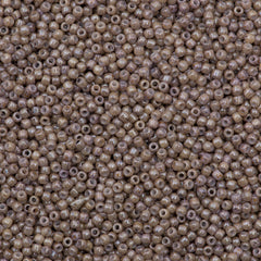 Toho Round Seed Bead 11/0 Opaque Taupe Cocoa Marbled 2.5-inch Tube (1203)