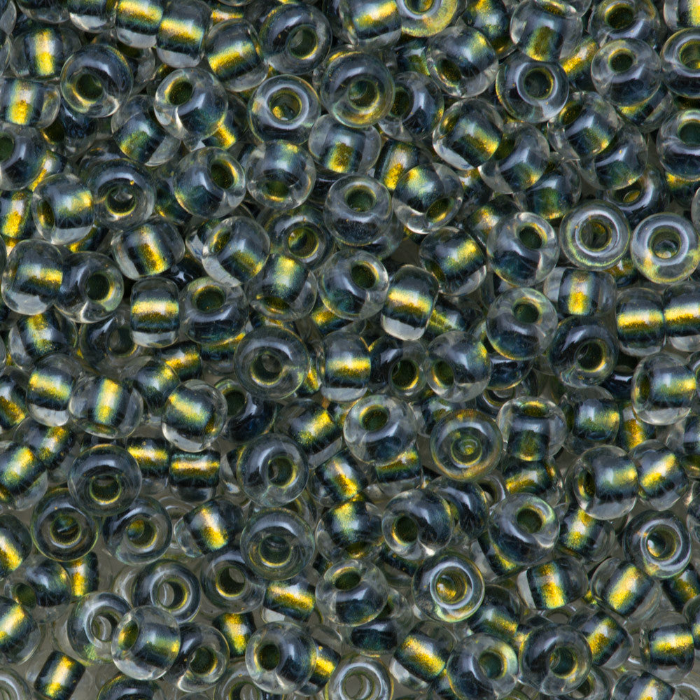 Miyuki Round Seed Bead 6/0 Magic Golden Olive Lined Crystal 20g Tube (3201)