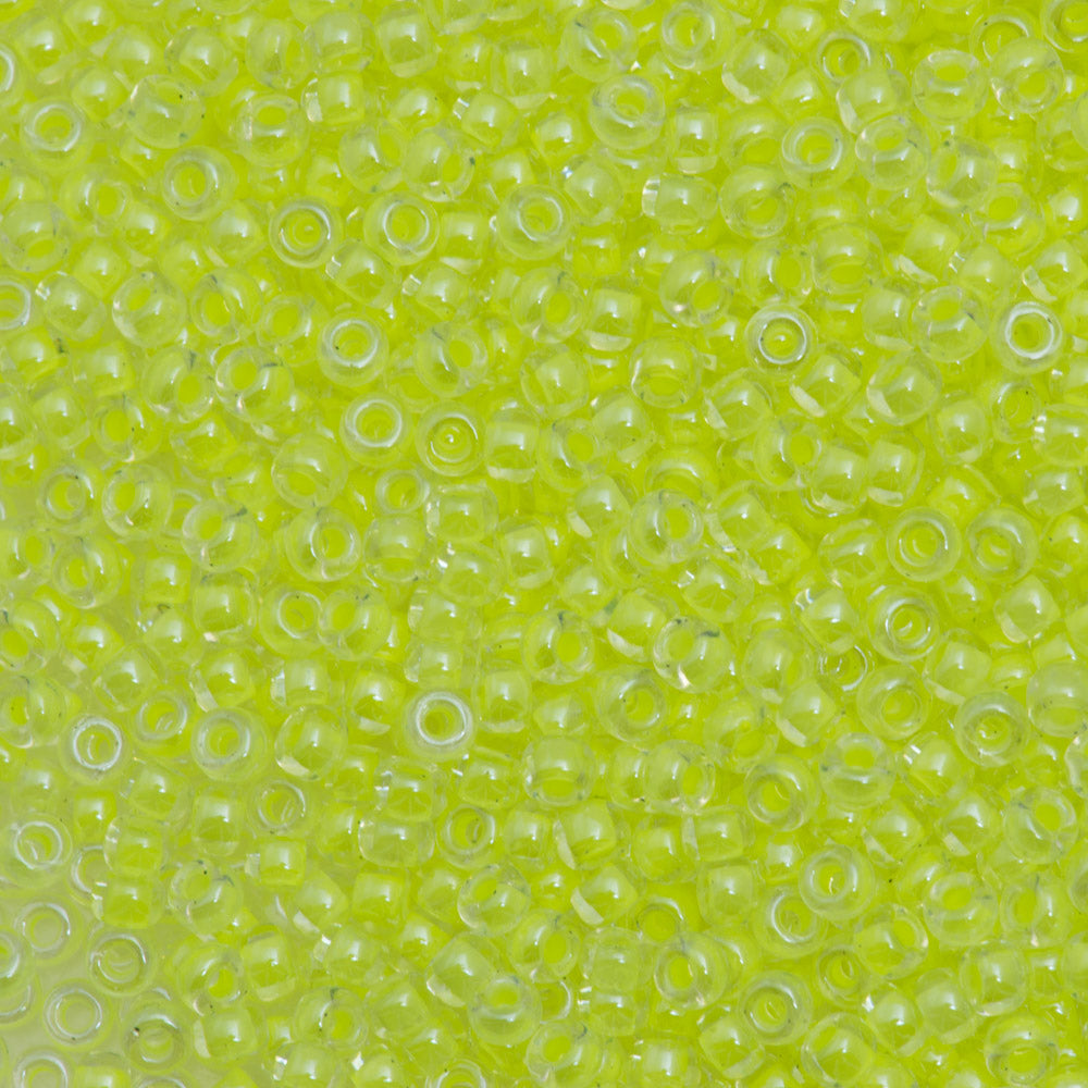 Miyuki Round Seed Bead 11/0 Inside Color Lined Lime 22g Tube (1119)
