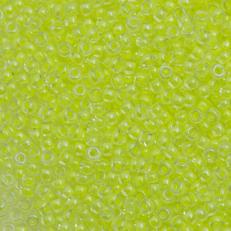 Miyuki Round Seed Bead 11/0 Inside Color Lined Lime 22g Tube (1119)