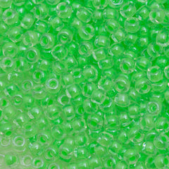 Miyuki Round Seed Bead 8/0 Inside Color Lined Light Green 22g Tube (1120)