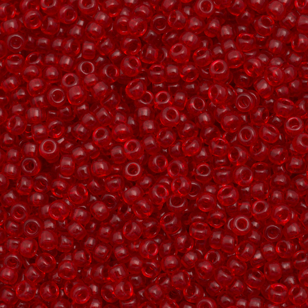 Miyuki Round Seed Bead 8/0 Transparent Red 25g (140)