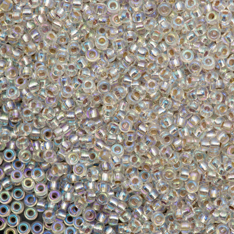 Miyuki Round Seed Bead 11/0 Silver Lined Crystal AB 22g Tube (1001)