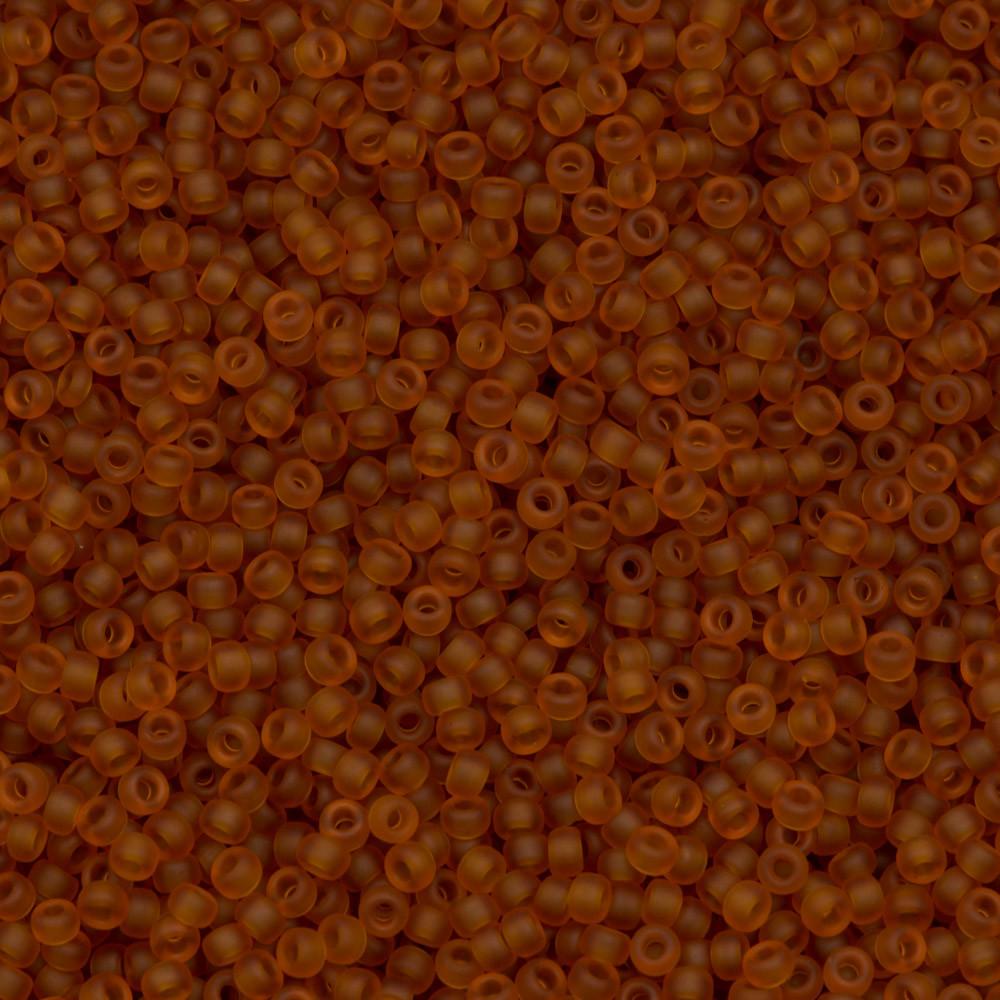 50g Miyuki Round Seed Bead 11/0 Matte Transparent Topaz (133F)