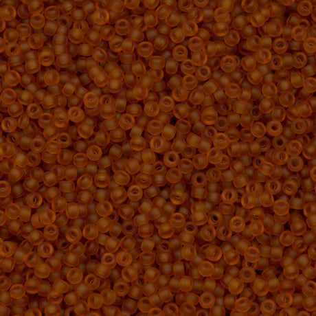 50g Miyuki Round Seed Bead 11/0 Matte Transparent Topaz (133F)