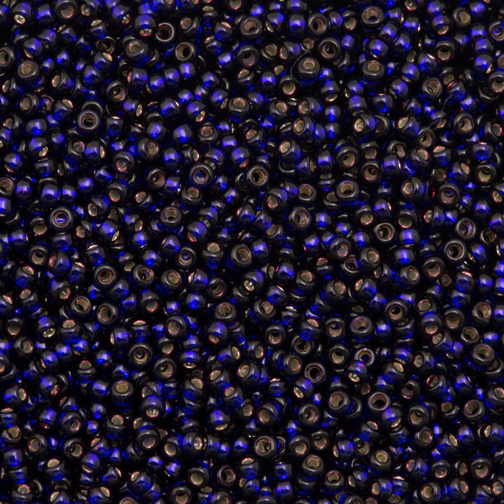 10g Miyuki Round Seed Bead 11/0 Dyed Silver Lined Dark Purple (1426)