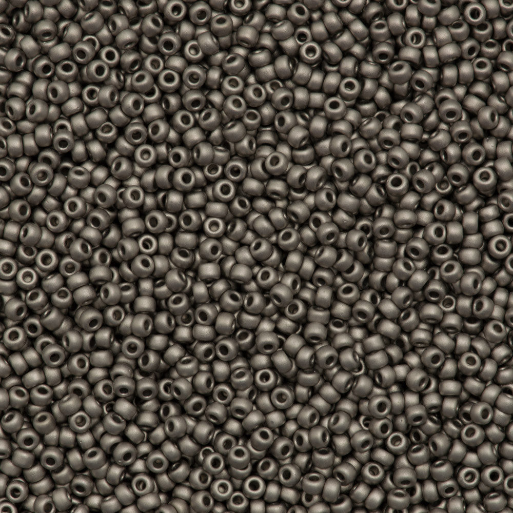 Miyuki Round Seed Bead 11/0 Matte Nickel Plated 22g Tube (190F)
