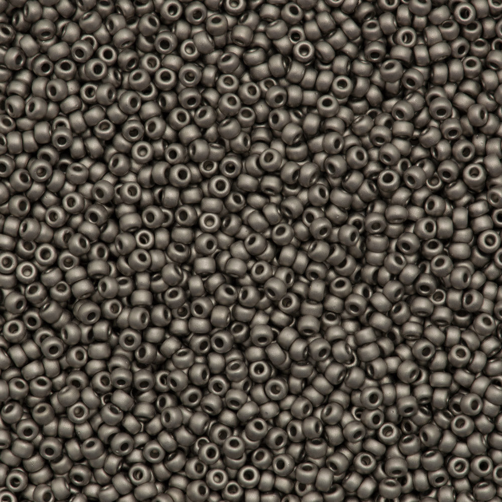 Miyuki Round Seed Bead 11/0 Matte Nickel Plated (190F)