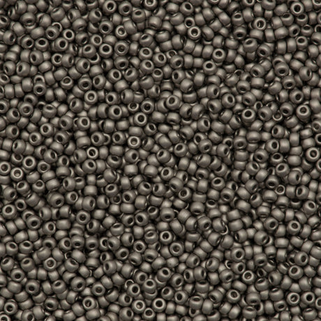 Miyuki Round Seed Bead 11/0 Matte Nickel Plated (190F)