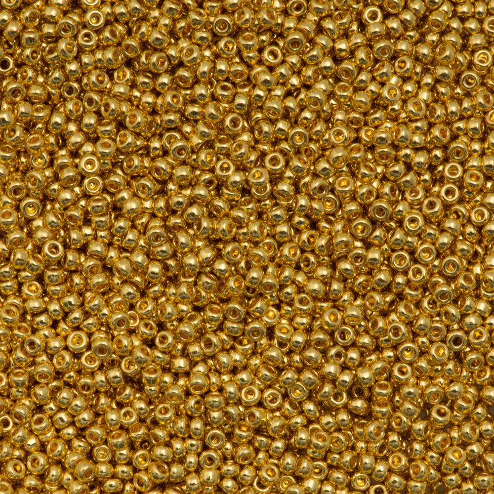 50g Miyuki Round Seed Bead 11/0 24kt Gold Plated (191)