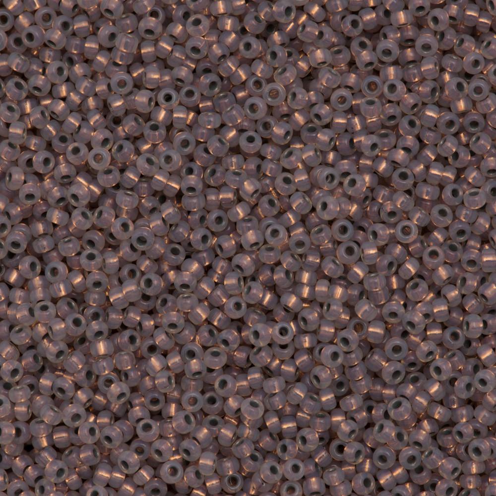 50g Miyuki Round Seed Bead 11/0 Copper Lined Crystal Opal (198)