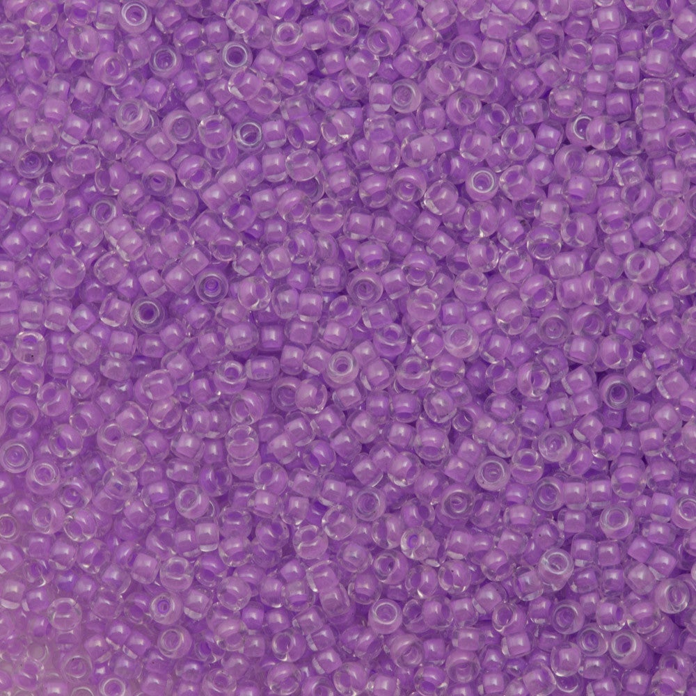 10g Miyuki Round Seed Bead 11/0 Inside Color Lined Lavender (222)
