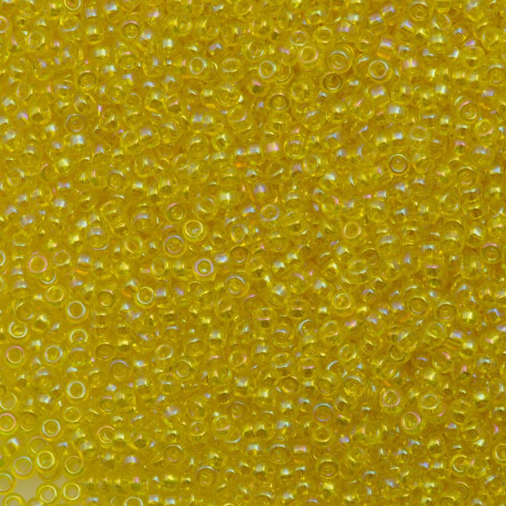 50g Miyuki Round Seed Bead 11/0 Transparent Yellow AB (252)