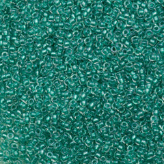 Miyuki Round Seed Bead 8/0 Inside Color Lined Aqua Luster 22g Tube (2605)