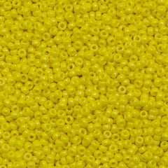 Miyuki Round Seed Bead 11/0 Opaque Yellow Luster 22g Tube (422)