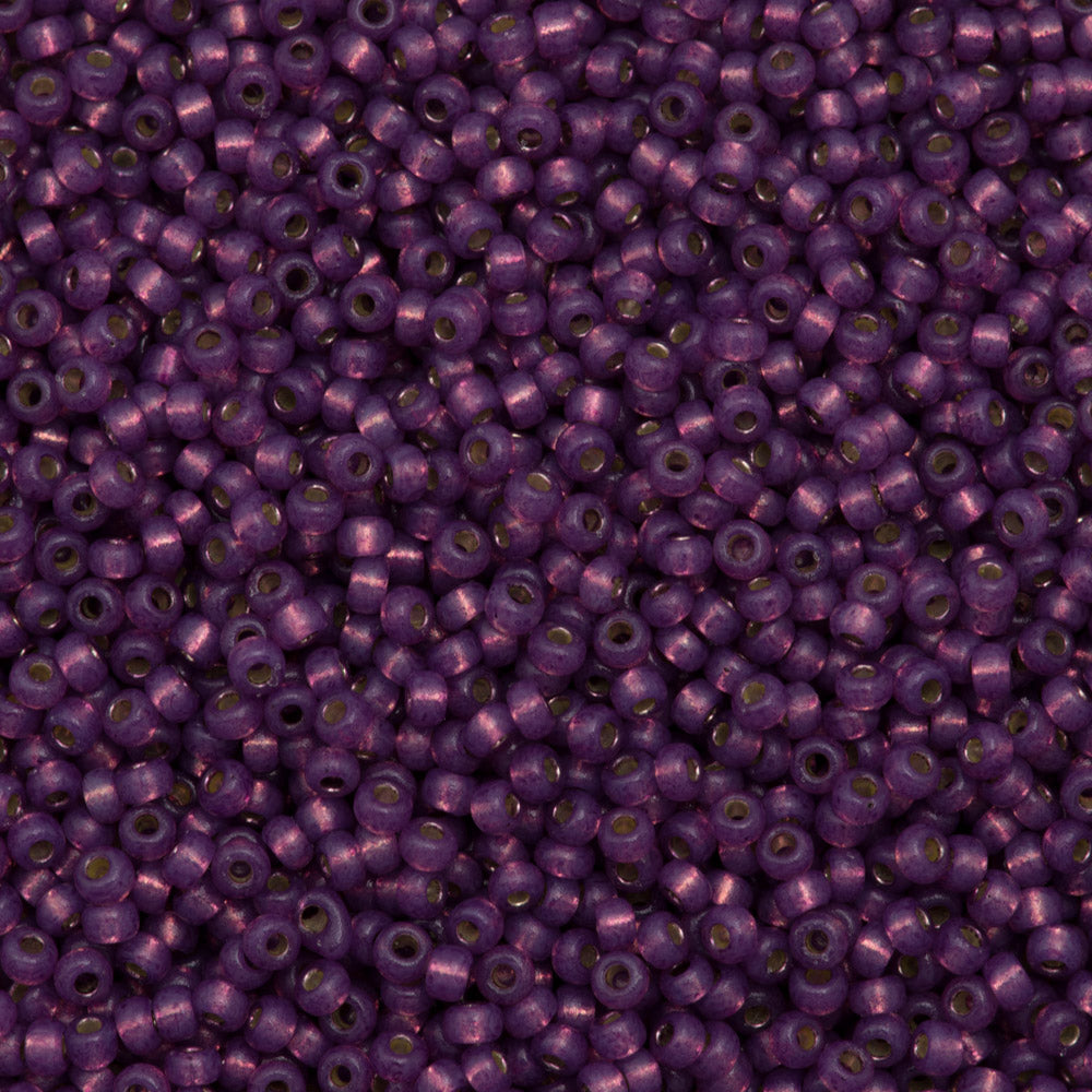 Miyuki Round Seed Bead 11/0 Duracoat Silver Lined Dyed Dark Lilac (4248)