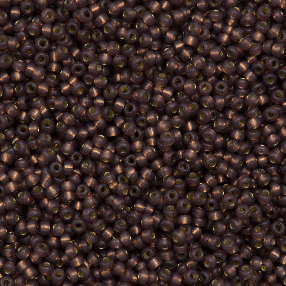 Miyuki Round Seed Bead 11/0 Duracoat Silver Lined Dyed Rose Bronze 22g Tube (4249)