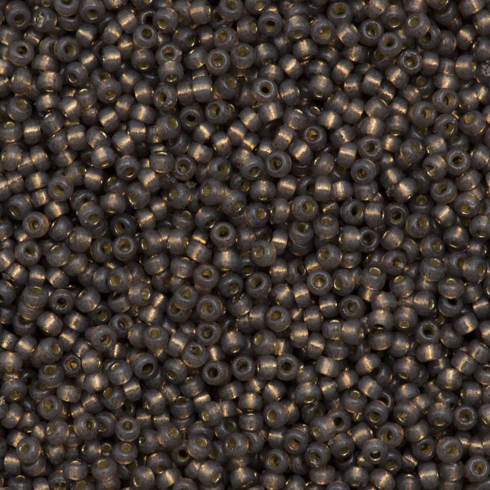 50g Miyuki Round Seed Bead 11/0 Duracoat Silver Lined Dyed Taupe (4250)