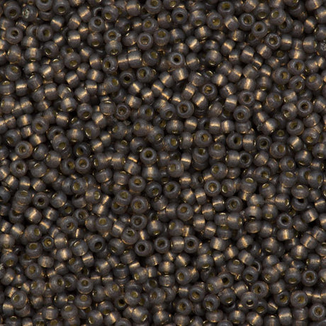 50g Miyuki Round Seed Bead 11/0 Duracoat Silver Lined Dyed Taupe (4250)