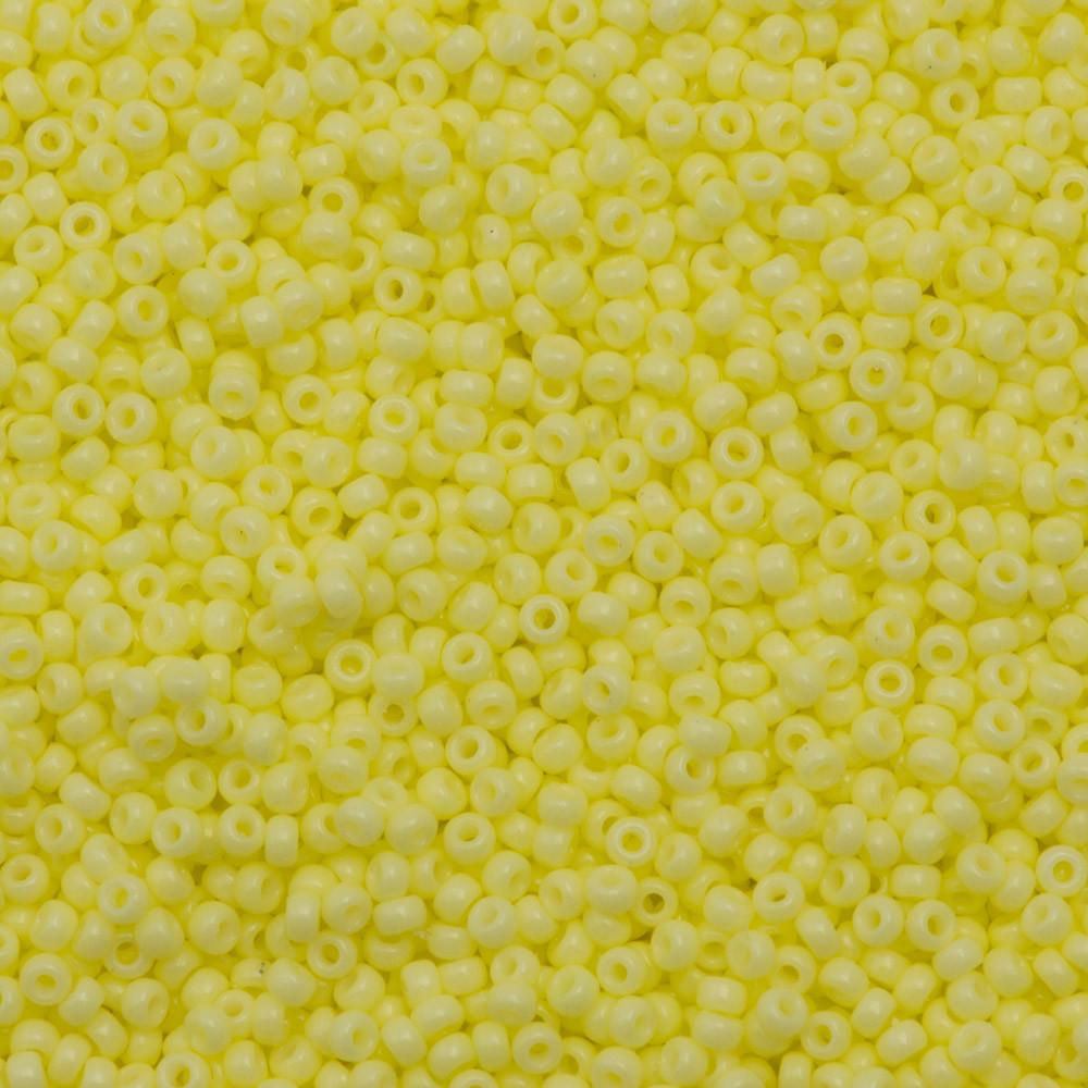 Miyuki Round Seed Bead 15/0 Duracoat Opaque Light Lemon Ice 2-inch Tube (4451)