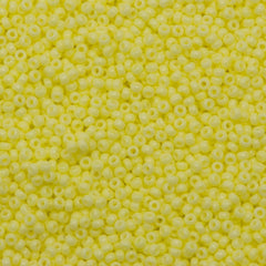 Miyuki Round Seed Bead 15/0 Duracoat Dyed Opaque Light Lemon Ice 2-inch Tube (4451)