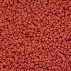 50g Miyuki Round Seed Bead 11/0 Duracoat Dyed Opaque Light Watermelon (4464)