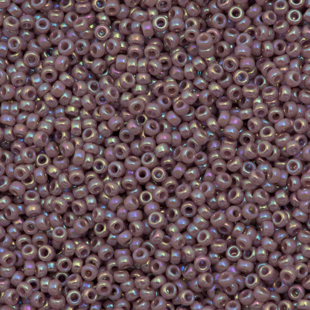 50g Miyuki Round Seed Bead 11/0 Opaque Mauve AB (478)