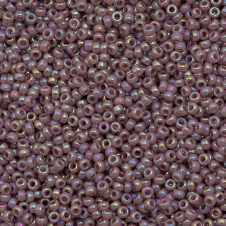 50g Miyuki Round Seed Bead 11/0 Opaque Mauve AB (478)