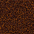 50g Miyuki Round Seed Bead 11/0 Matte Silver Lined Dark Topaz (5F)