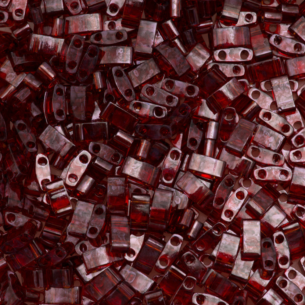 Miyuki Half Tila Seed Bead Ruby Gold Luster 7.5g Tube (304)