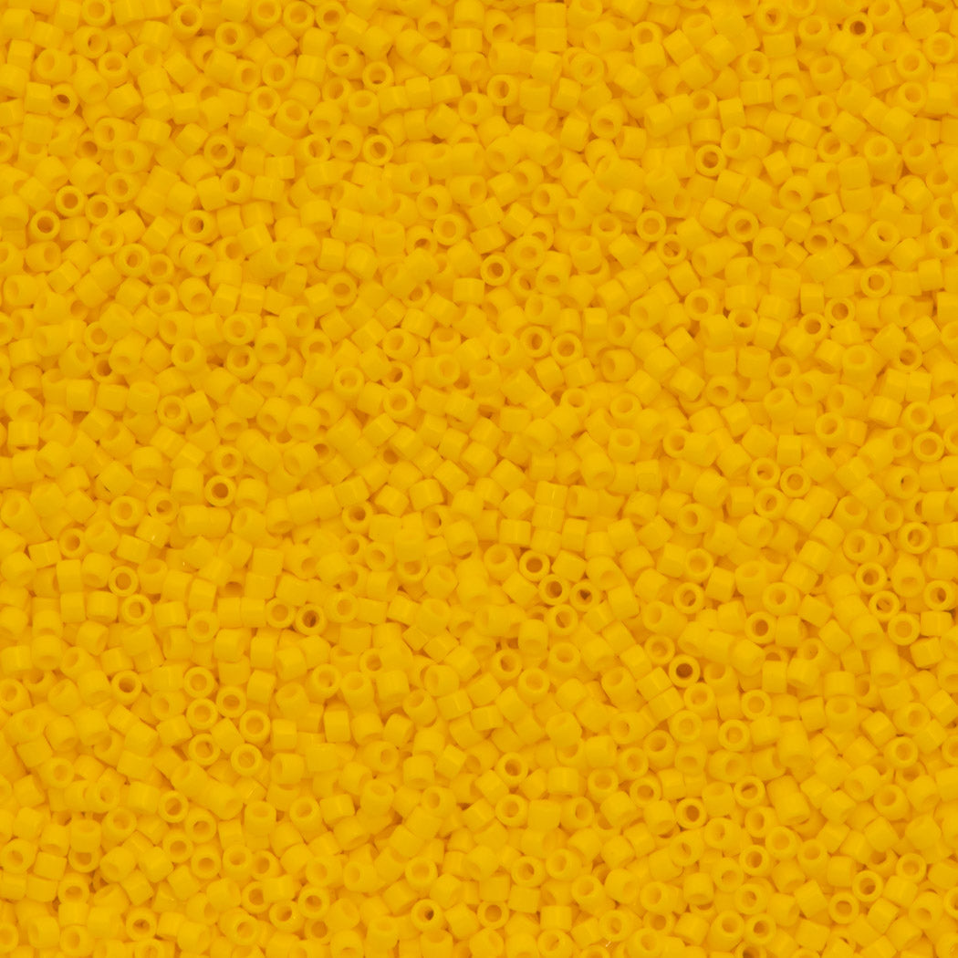 100g Miyuki Delica Seed Bead 11/0 Opaque Canary Yellow DB1132