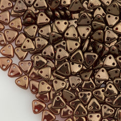 15g CzechMates 6mm Two Hole Triangle Beads Ruby Silversheen (90080LJ)