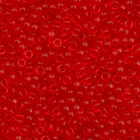 Miyuki Round Seed Bead 15/0 Transparent Red 2-inch Tube (140)