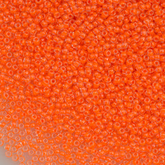 Toho Round Seed Bead 11/0 Luminous Neon Orange 2.5-inch Tube (802)