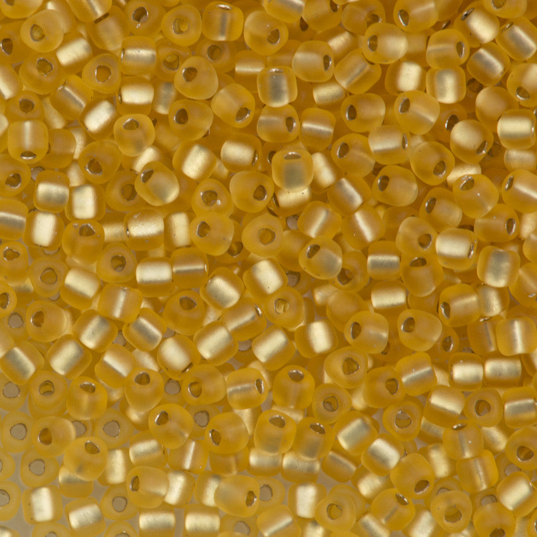 Miyuki Triangle Seed Bead 10/0 Matte Silver Lined Gold 10g (1102F)