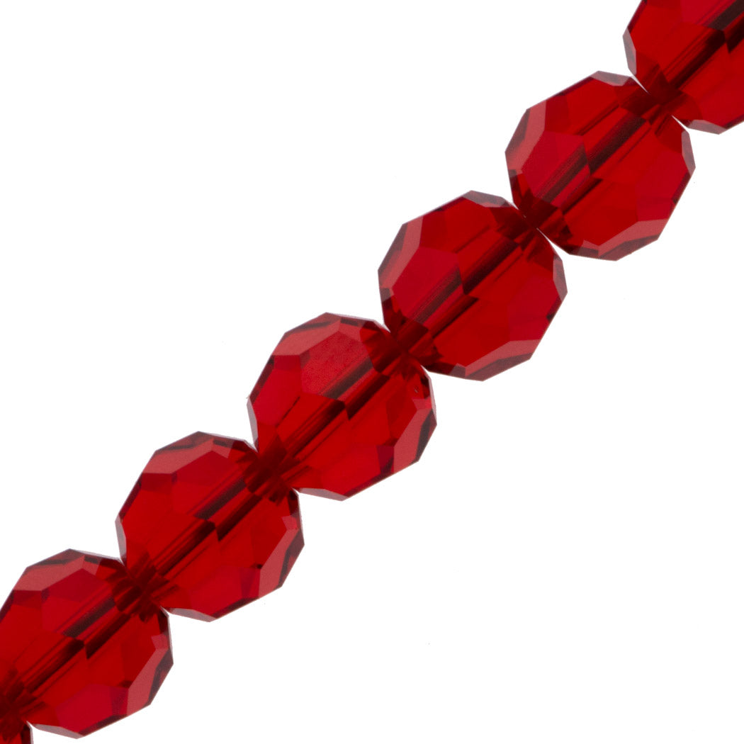 TRUE CRYSTAL 6mm Round Bead Light Siam (227)