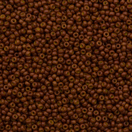 Miyuki Round Seed Bead 11/0 Opaque Matte Dyed Chocolate (2044)