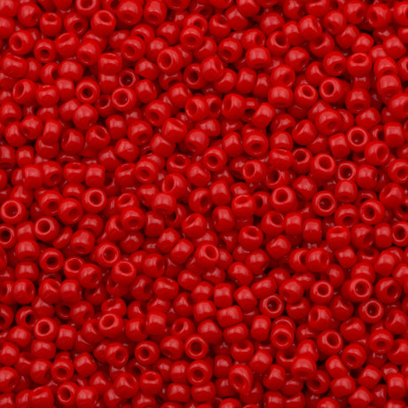 Toho Round Seed Bead 8/0 Opaque Cherry 2.5-inch tube (45A)