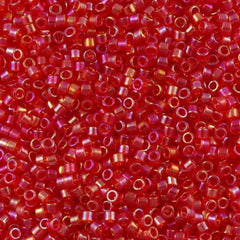 Miyuki Delica Seed Bead 10/0 Transparent Strawberry AB 7g Tube DBM172