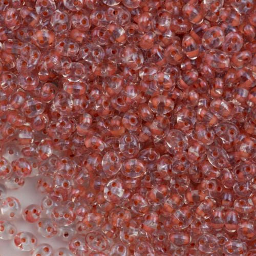 Preciosa Twin Two Hole Beads Inside Color Lined Orange 15g 38689