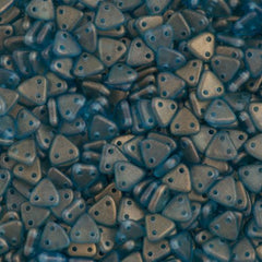 CzechMates 6mm Two Hole Triangle Beads Halo Shadows 8g Tube (29263)