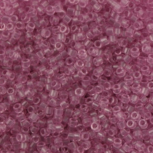 25g Miyuki Delica Seed Bead 11/0 Crystal Glazed Blushing Rose DB1403