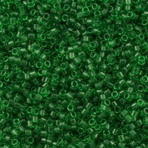 Miyuki Delica Seed Bead 10/0 Transparent Green 7g Tube DBM705