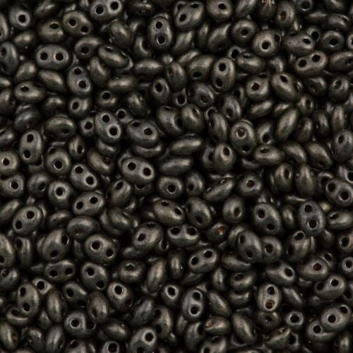 Preciosa Twin Two Hole Beads Khaki Jet Terra Pearl 15g 28992