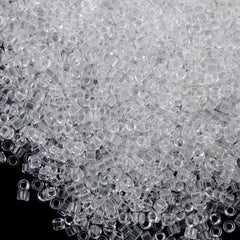 Miyuki Delica Seed Bead 15/0 Transparent Crystal 2-inch Tube DBS141