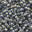 50g Toho Round Seed Beads 6/0 Inside Color Lined Gold Light Montana Blue (992)